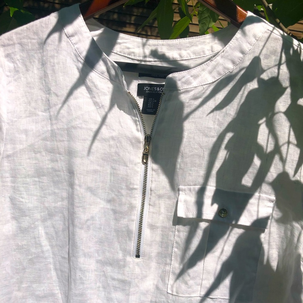 Jones&Co White Linen Shirt